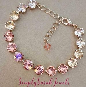 Crystal Tennis Bracelet in Rose Gold